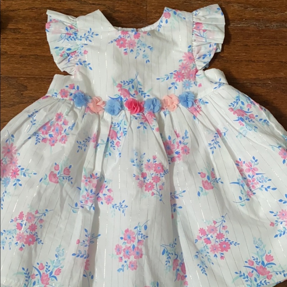 Little Me Spring Dress, Bloomers and Bow